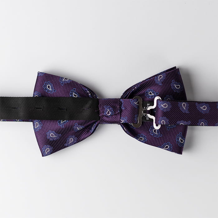 Mucha klasyczna fioletowa w paisley