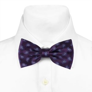 Mucha klasyczna fioletowa w paisley