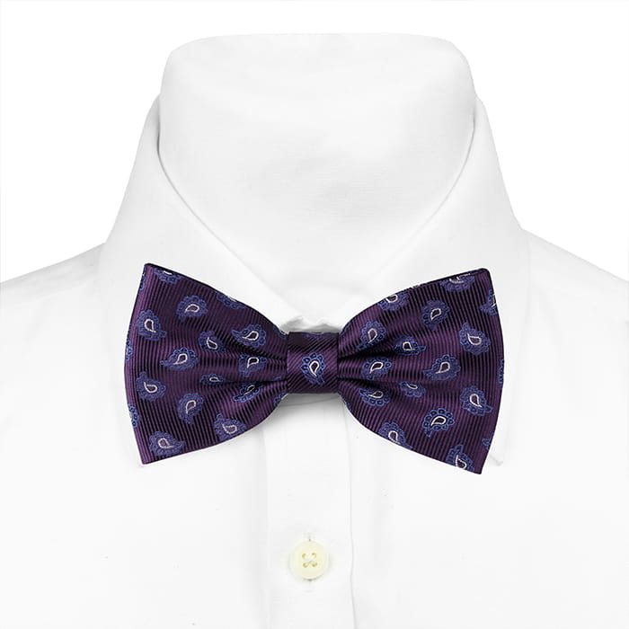 Mucha klasyczna fioletowa w paisley