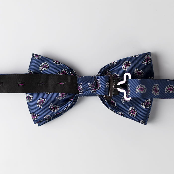 Mucha klasyczna granatowa w paisley