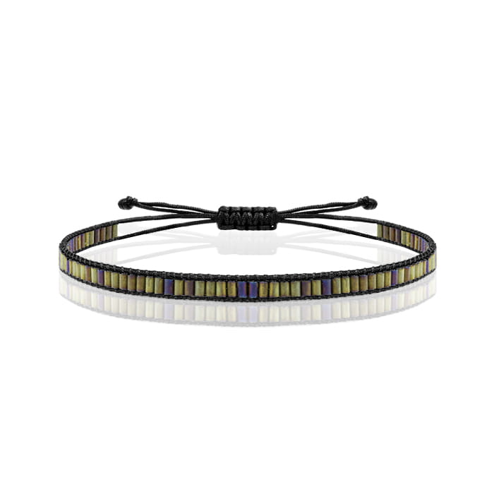 EM Men's Accessories bransoletka zielona szkiełka japońskie.jpg
