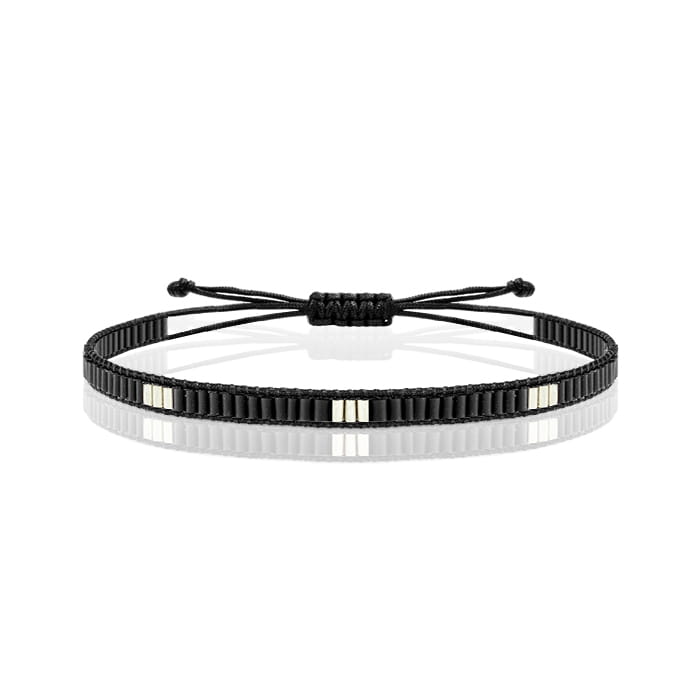 EM Men's Accessories bransoletka czarna szkiełka japońskie.jpg