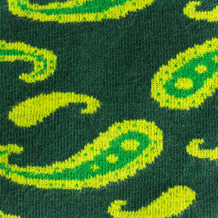 EM Men's Accessories skarpety bawełniane zielone w paisley.jpg
