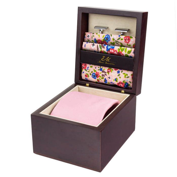 Gift set - tie + pocket square + cufflinks