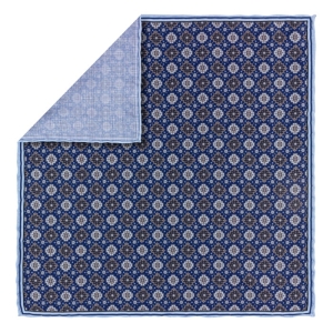 EM men's accessories poszetka jedwabna granatowa okrągłe wzory.jpg