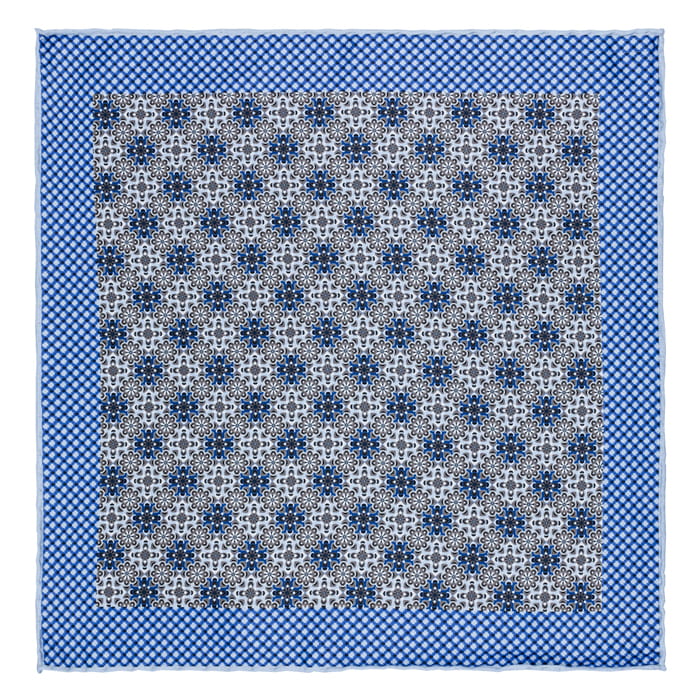 EM men's accessories poszetka jedwabna niebieska mikrowzór.jpg