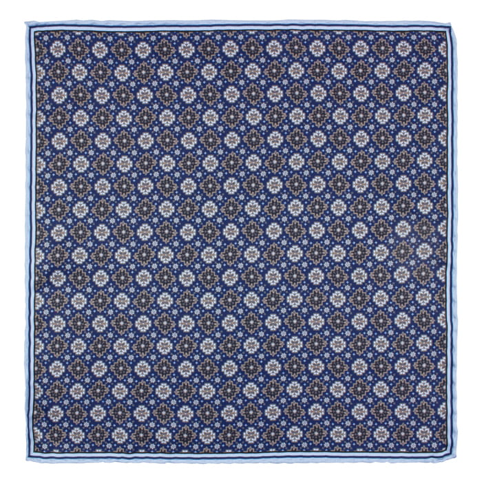 EM men's accessories poszetka jedwabna granatowa mikrowzór.jpg