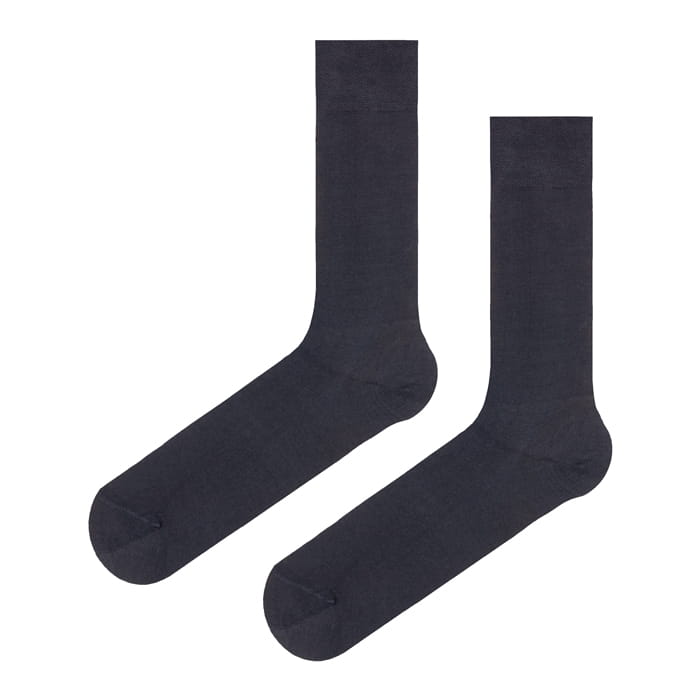 EM men's accessories skarpety garniturowe szare gładkie z bambusa.jpg