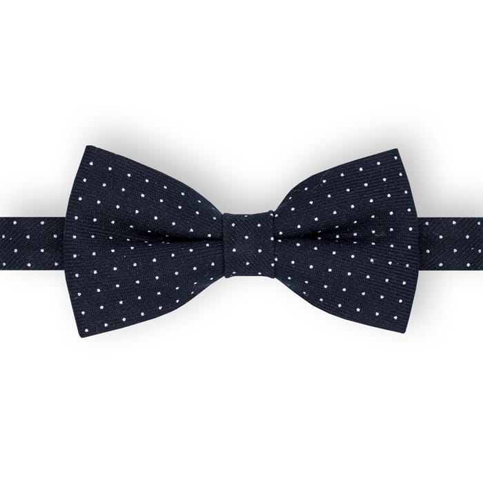 Mucha bawełniana granatowa w kropki