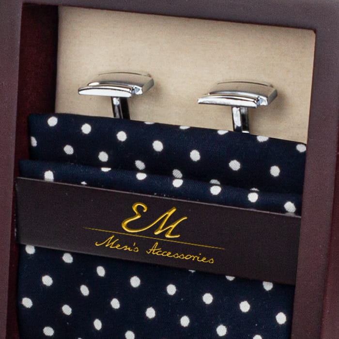 Gift set - tie + pocket square + cufflinks