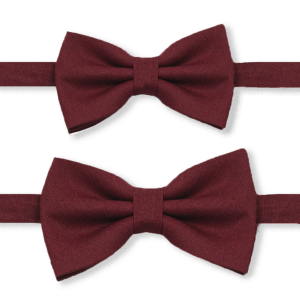 ZESTAW MUCHA BAWEŁNIANA TATA + SYN bordowa gładka