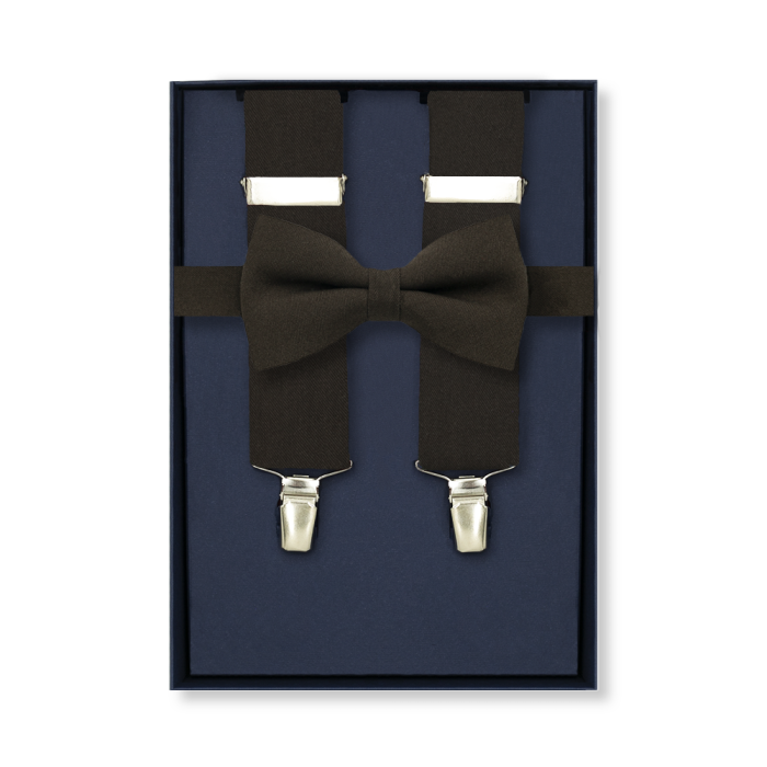 1155040300159  EM men's accessories zestaw szelki wełniane+mucha wełniana