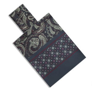 EM men's accessories Fular jedwabny granatowy paisley wzory.jpg