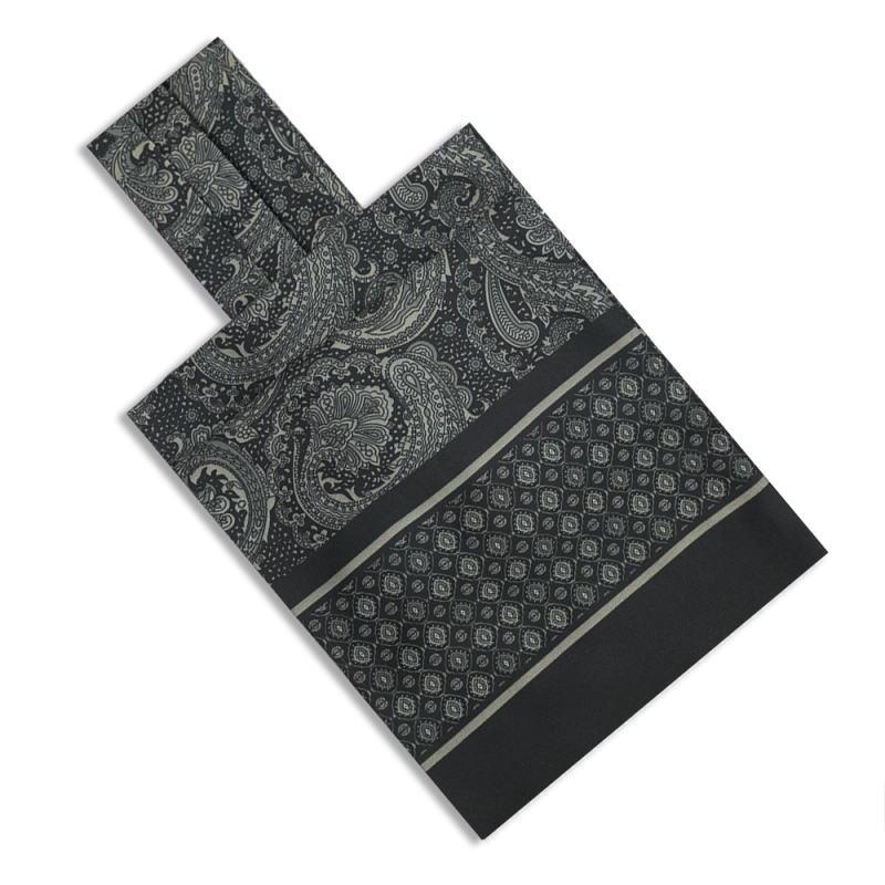 EM men's accessories fular jedwabny paisley wzory czarny.jpg