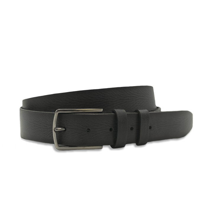 Pasek casualowy skóra naturalna skórzany czarny