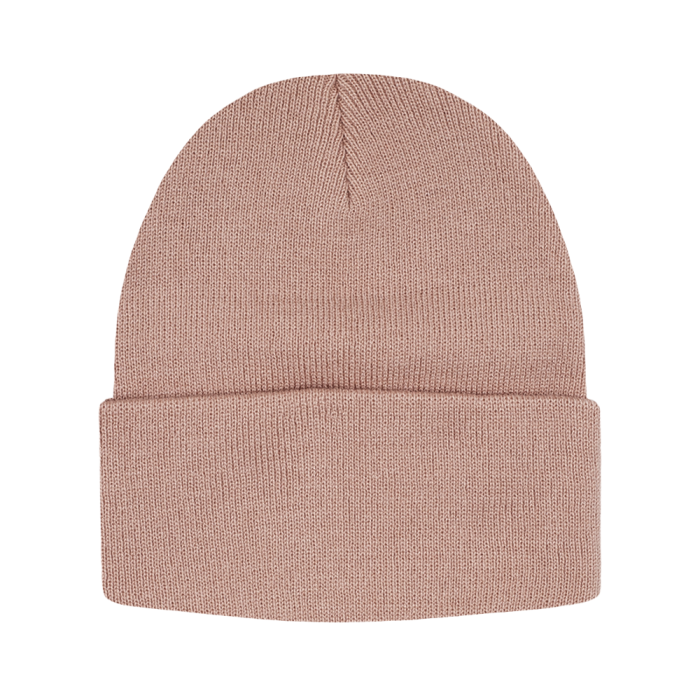 Czapka zimowa beanie - zgaszony róż EM