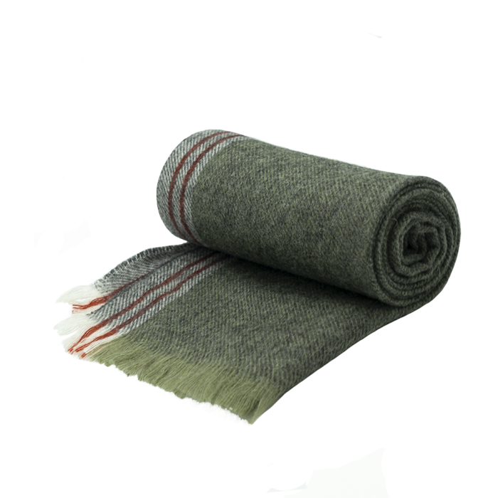 Szalik z wełny w kolorze zielonym EM 42