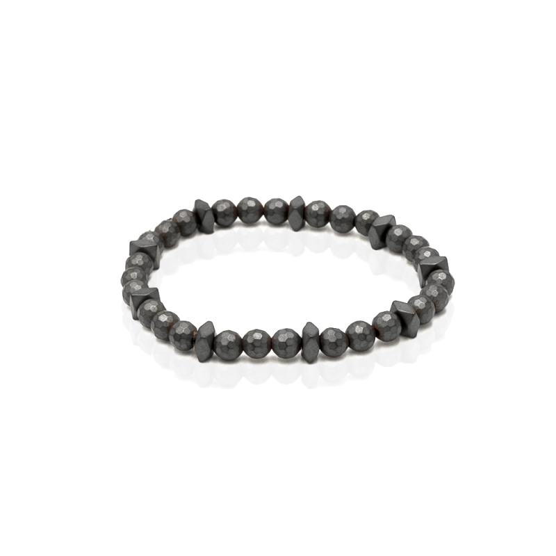 EM men's accessories bransoletka koraliki w kolorze szarym.jpg
