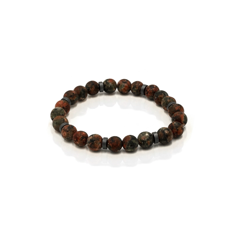 EM men's accessories bransoletki koraliki pomarańczowe.jpg