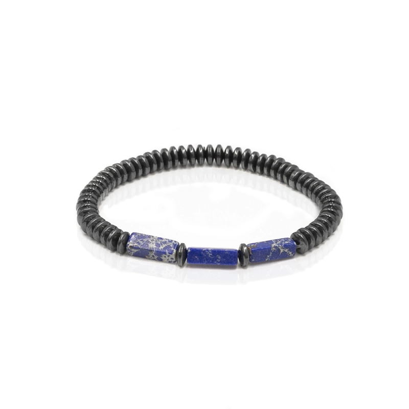 EM men's accessories bransoletka koraliki w kolorze szaryo-granatowym.jpg