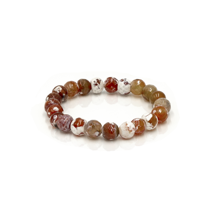 EM men's accessories bransoletka koraliki w kolorze biało-pomarańczowym.jpg