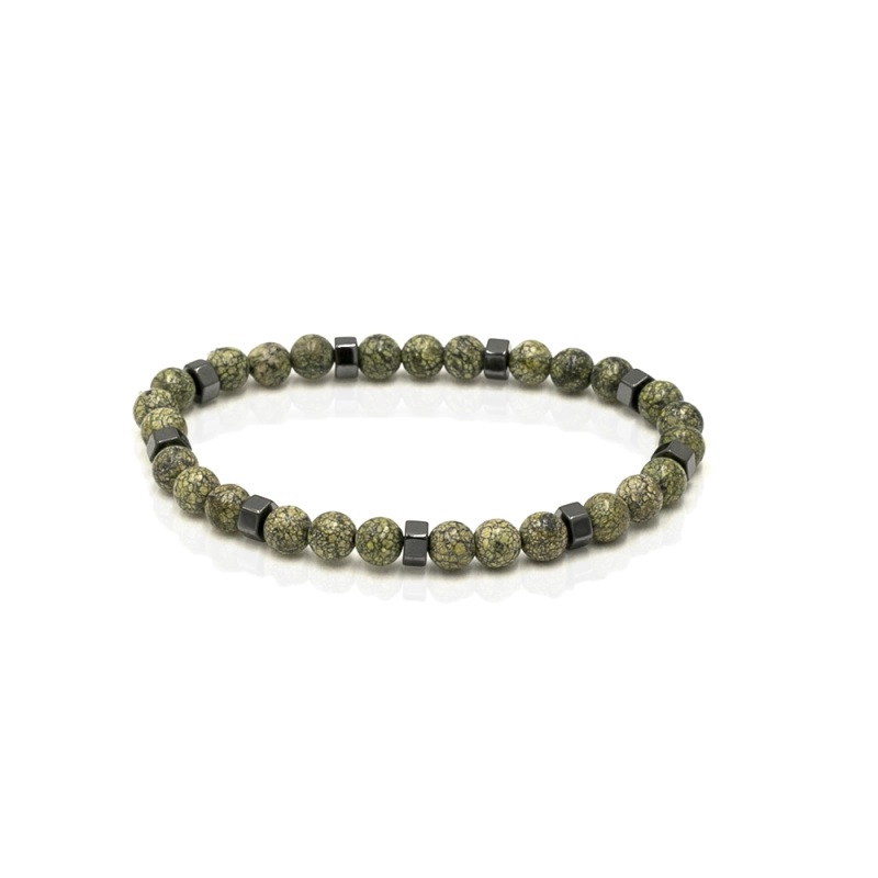 EM men's accessories bransoletka koraliki w kolorze zielonym.jpg