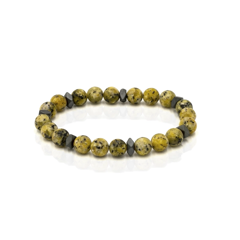 EM men's accessories bransoletka koraliki w kolorze żółtym.jpg