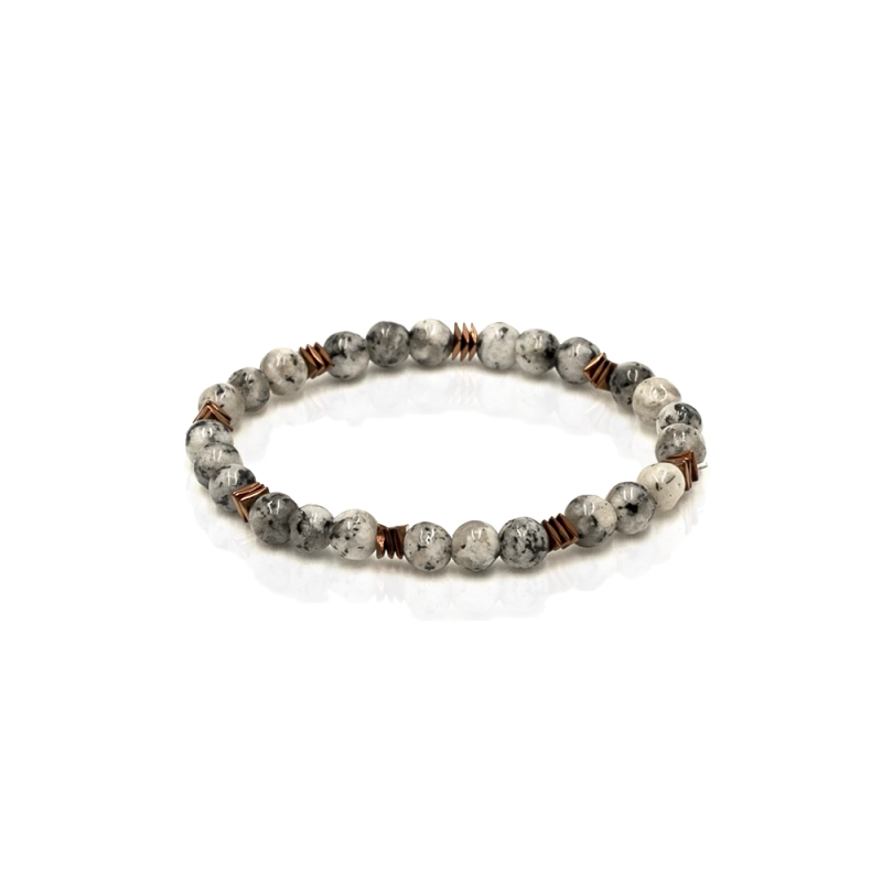 EM men's accessories bransoletka koraliki w kolorze szarym.jpg