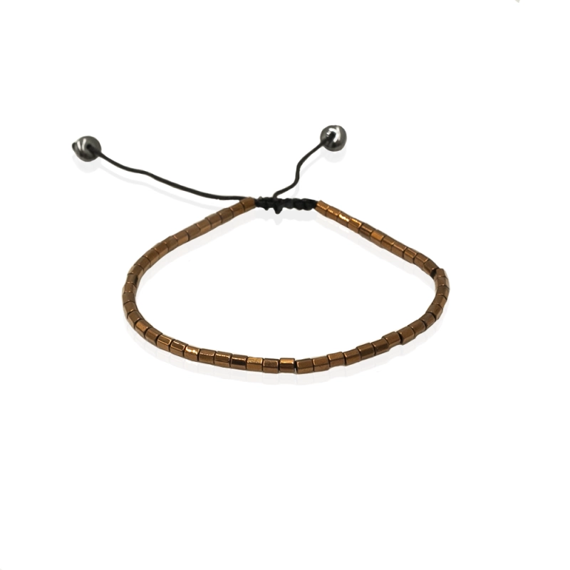 EM men's accessories bransoletka koraliki w kolorze miedzianym.jpg