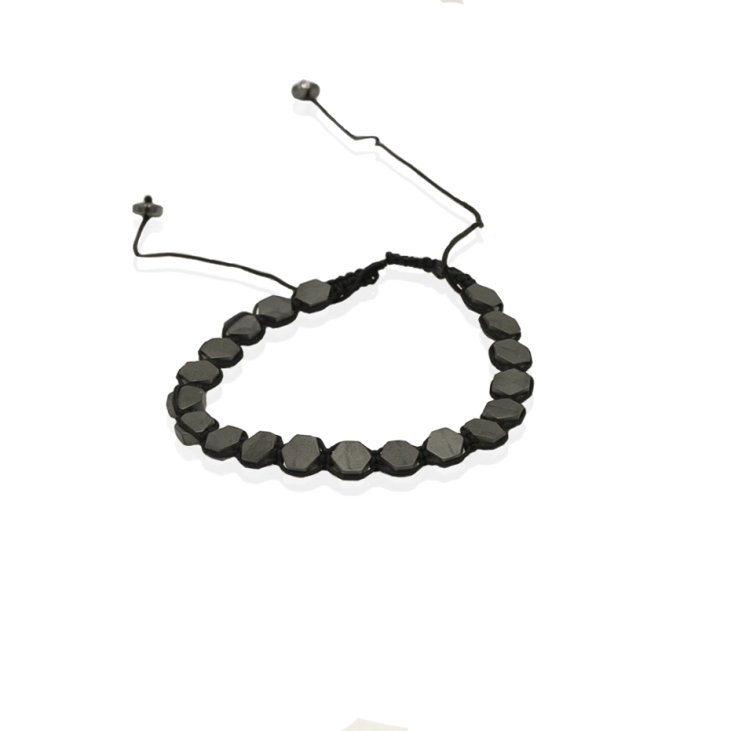 EM men's accessories bransoletka koraliki w kolorze szarym.jpg