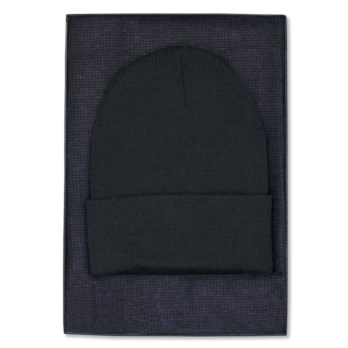 EM men's accessories zestaw szalik+czapka w kolorze granatowym
