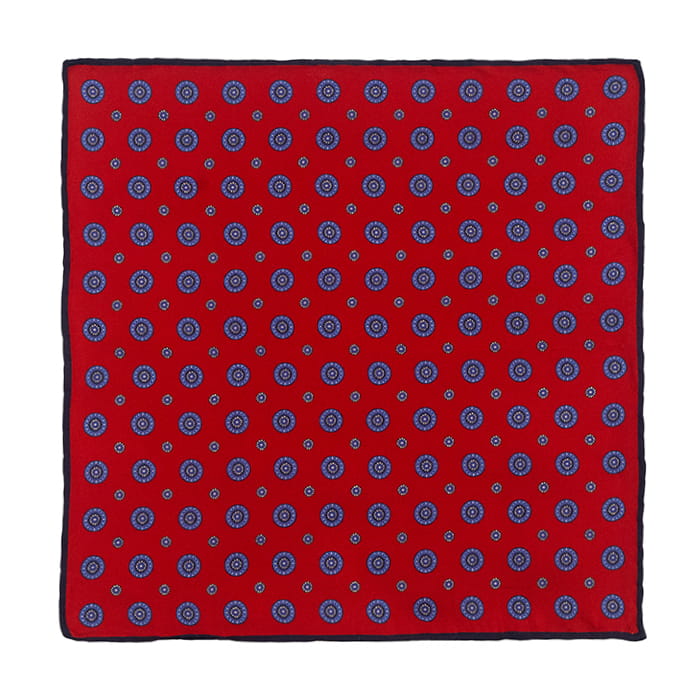 EM Men's Accessories poszetka jedwabna czerwona w grochy.jpg