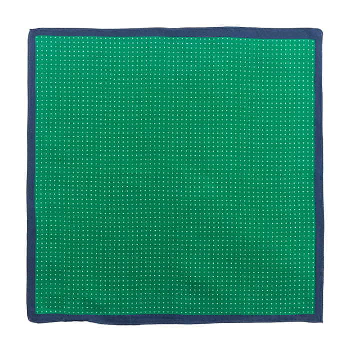 EM Men's Accessories poszetka jedwabna zielona w kropki.jpg