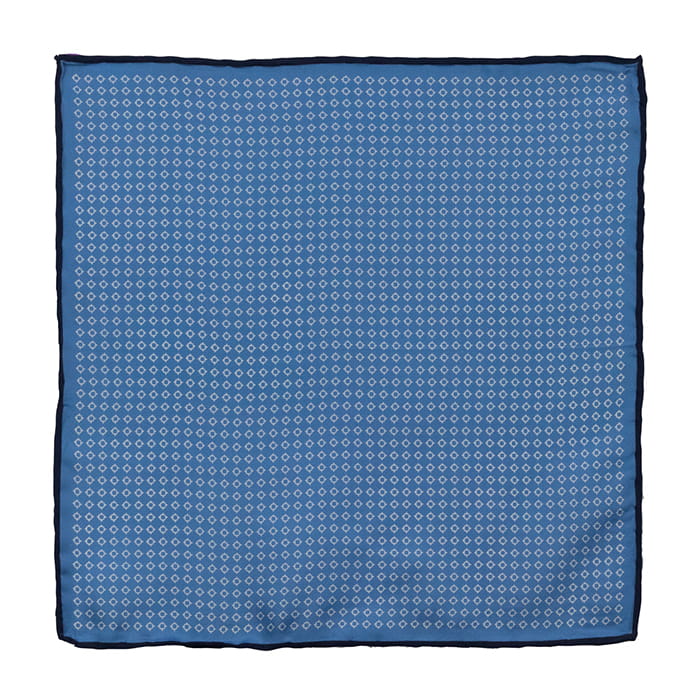 EM Men's Accessories poszetka jedwabna niebieska w mikrowzór.jpg