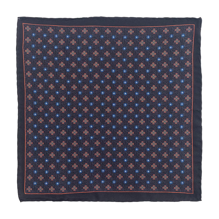 EM Men's Accessories poszetka jedwabna granatowa w kwiatki.jpg