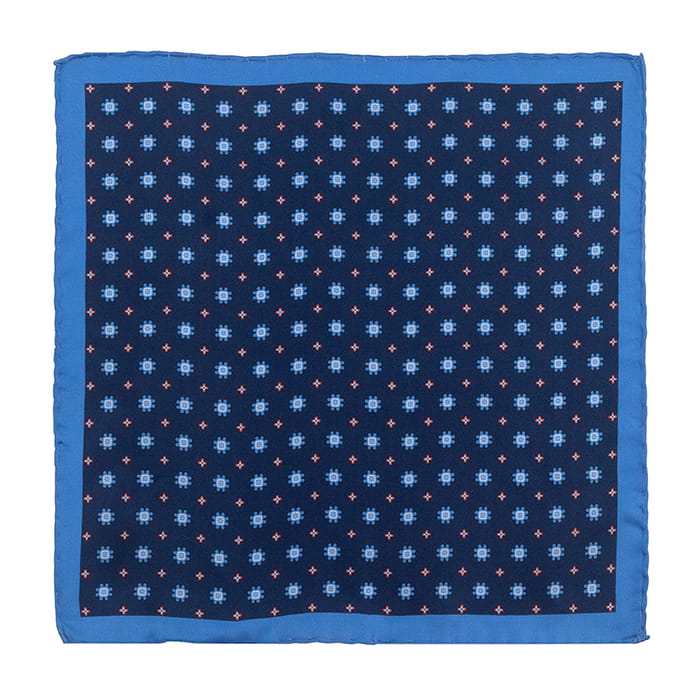 EM Men'S Accessories poszetka jedwabna granatowa mikrowzory.jpg