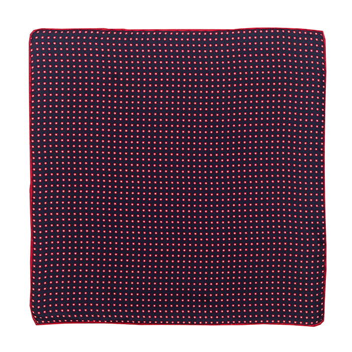 EM Men's Accessories poszetka jedwabna granatowa w groszki.jpg