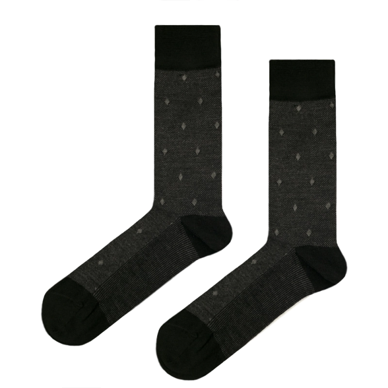 EM men's accessories skarpety męskie garniturowe z bambusa szare w romby.jpg