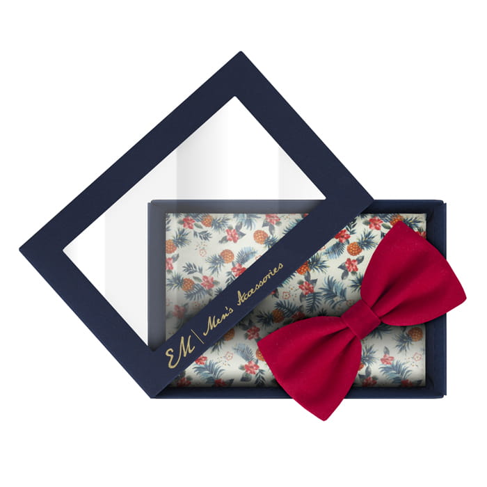 EM men's accessories zestaw prezentowy poszetka z muchą