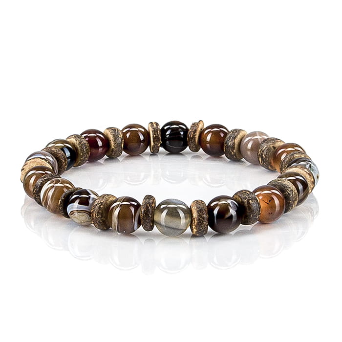 EM Men's Accessories bransoletka koraliki w odcieniach brązu.jpg