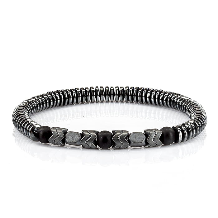 EM Men's Accessories bransoletka koraliki srebrna.jpg