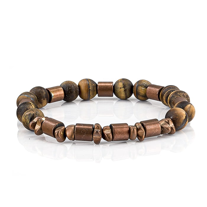 EM Men's Accessories bransoletka koralki w kolorze miedzianym.jpg