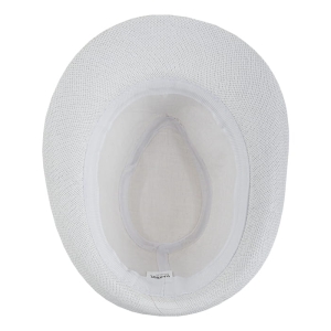 kapelusz letni em mens accessories trilby biały w kotwice