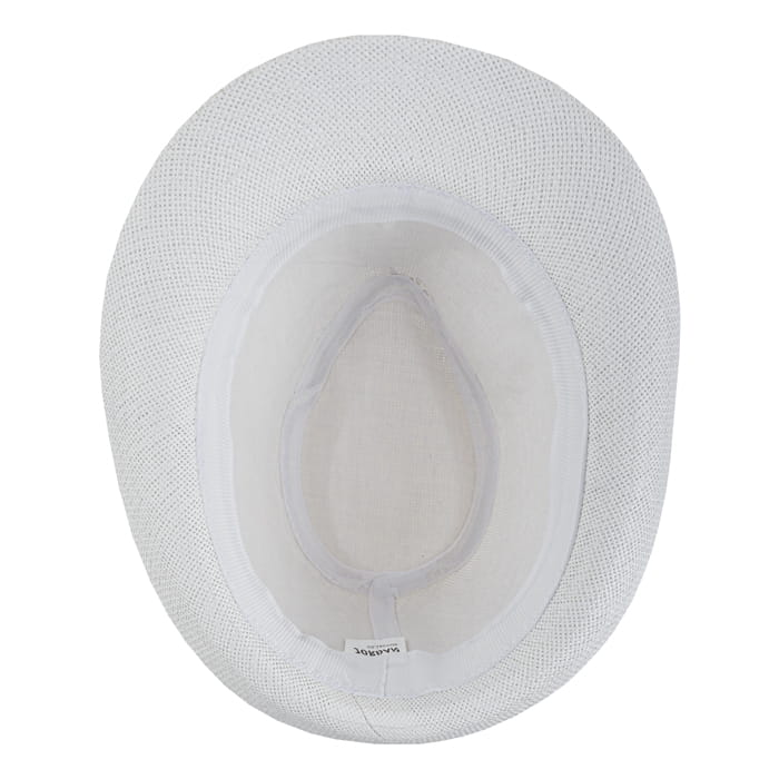 kapelusz letni em mens accessories trilby biały w kotwice
