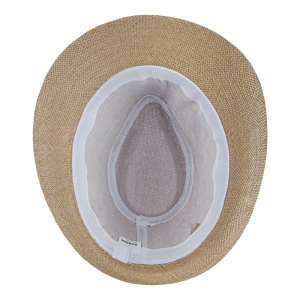 kapelusz letni em mens accessories trilby brązowy w paski
