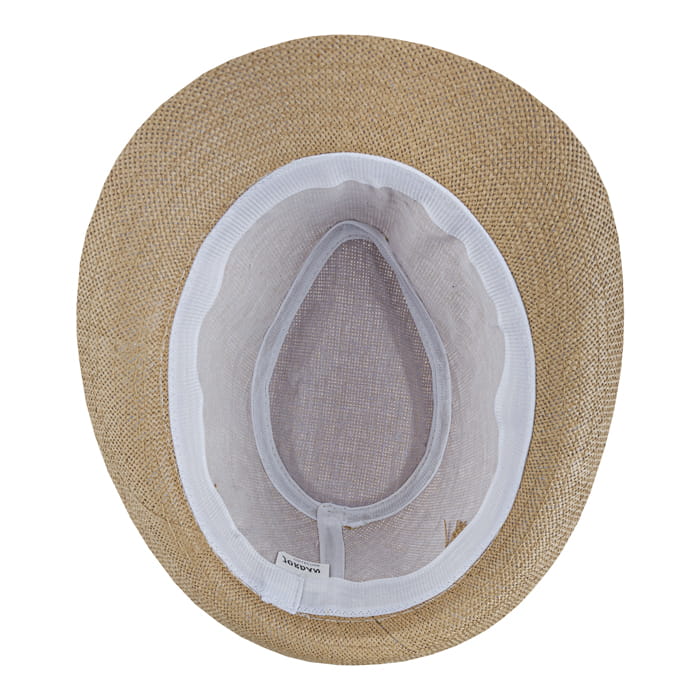 kapelusz letni em mens accessories trilby brązowy w paski