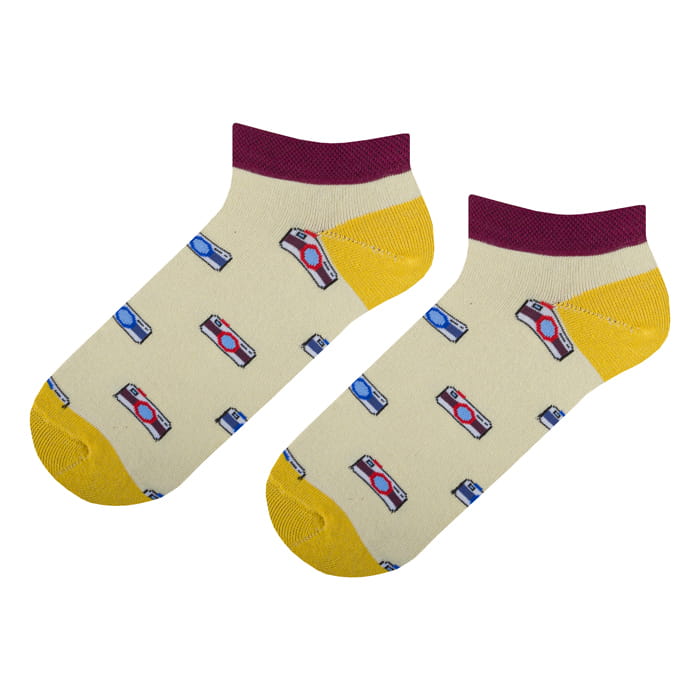 EM Men's Accessories krótkie bawełniane skarpetki w aparaty beżowe.jpg