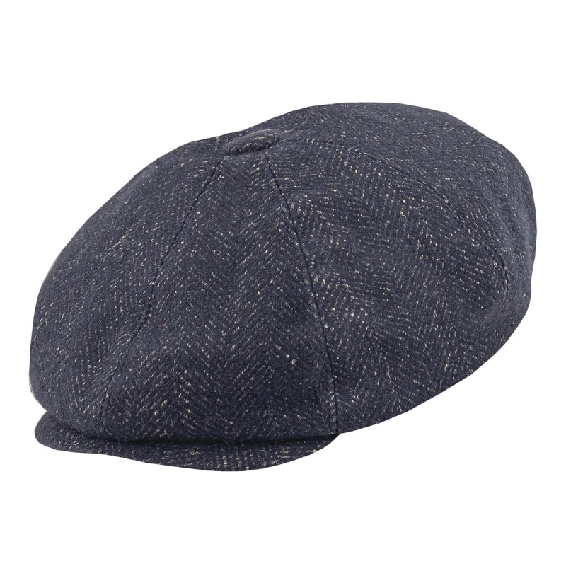 em mens accessories kaszkiet peaky blinders jodełka granatowy - cyklistówka -