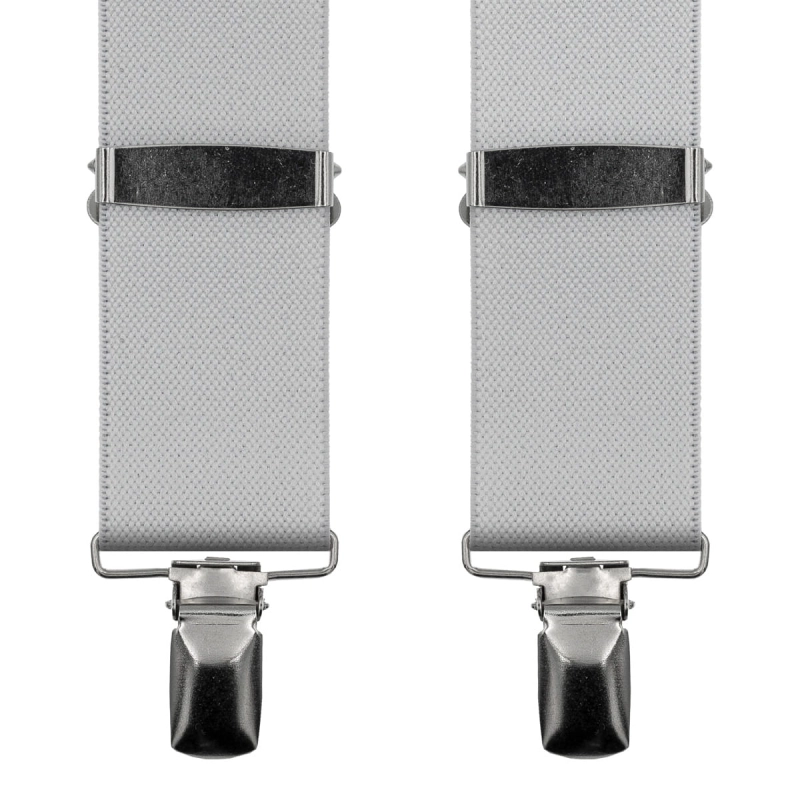 Szelki do spodni białe gładkie