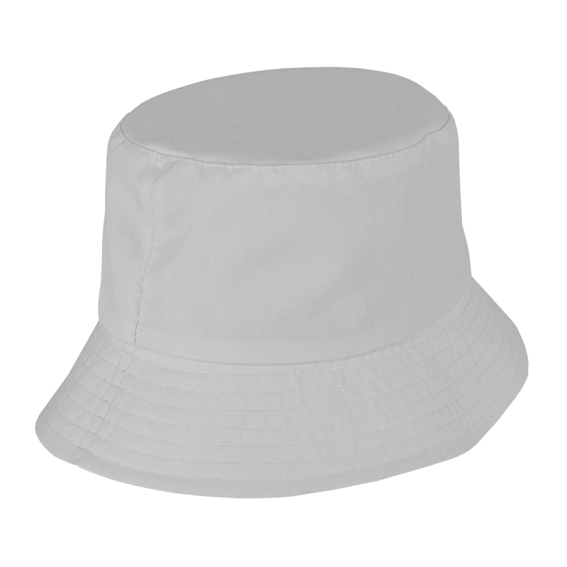 Kapelusz letni typu bucket bawełniany - kolor biały
